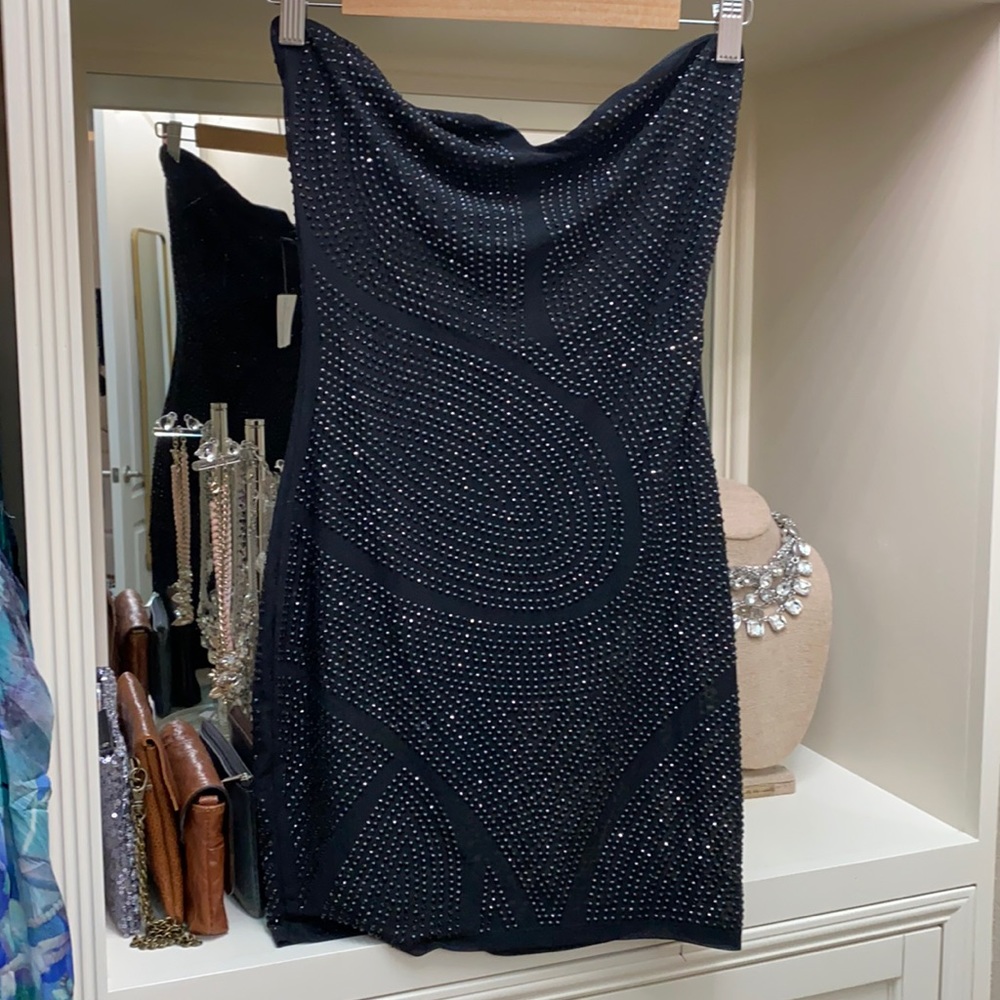 Black mini dress